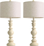 BOBOMOMO Antique White Table Lamps Set of 2
