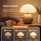 NIORSUN Wireless Mushroom Table Lamp