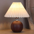 Ceramic Pleated Bedside Table Lamp