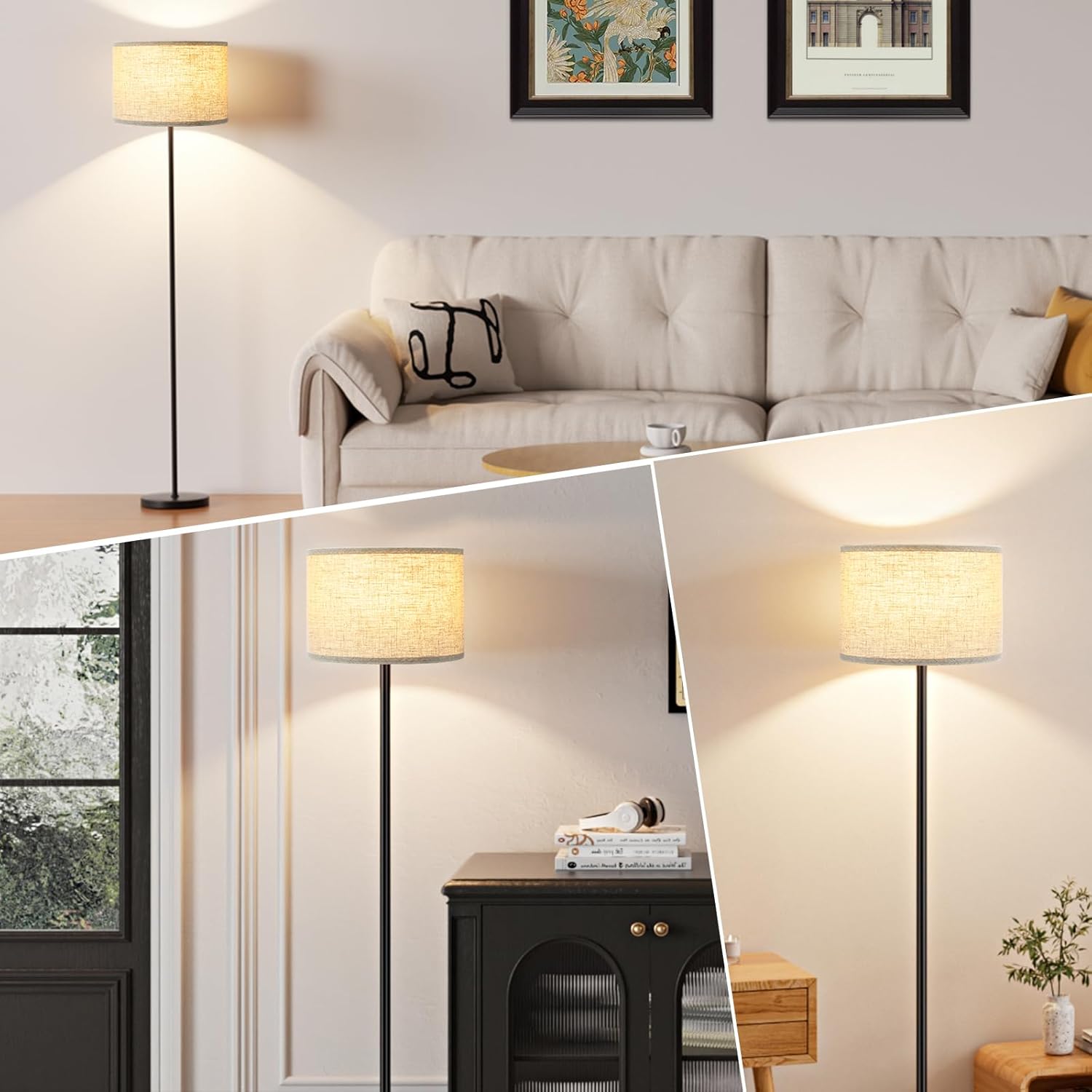 Ambimall Modern Floor Lamp with Shade