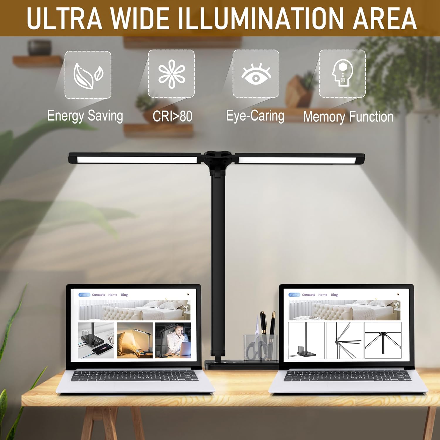 Dimmable LED Desk Lamp with USB Charging Port