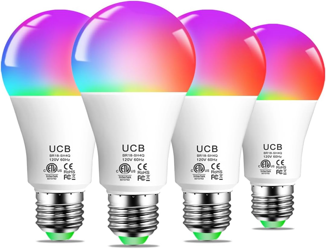 UCB Smart Color Changing LED Light Bulbs (4-Pack)
