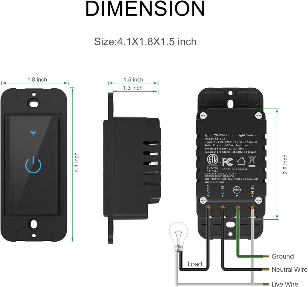 Smart WiFi Light Switch (2-Pack)