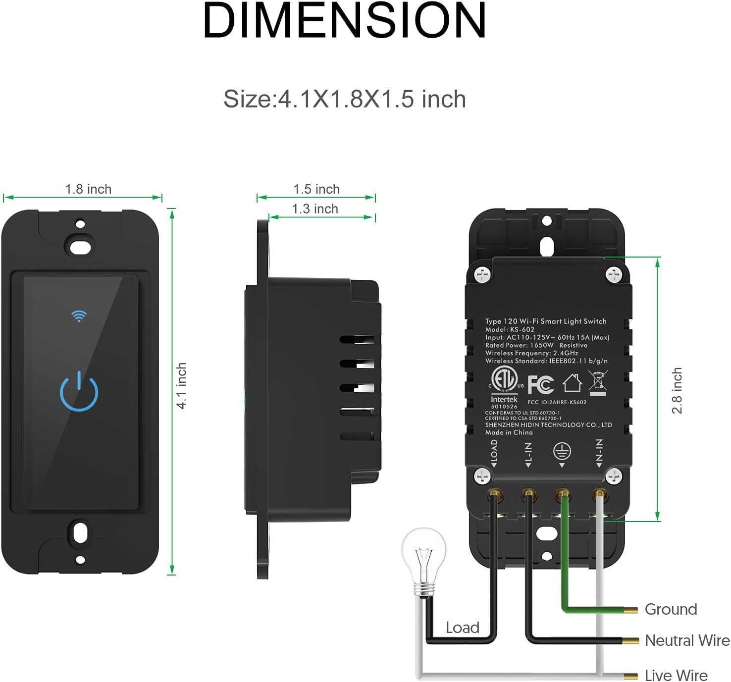 Smart WiFi Light Switch (2-Pack)