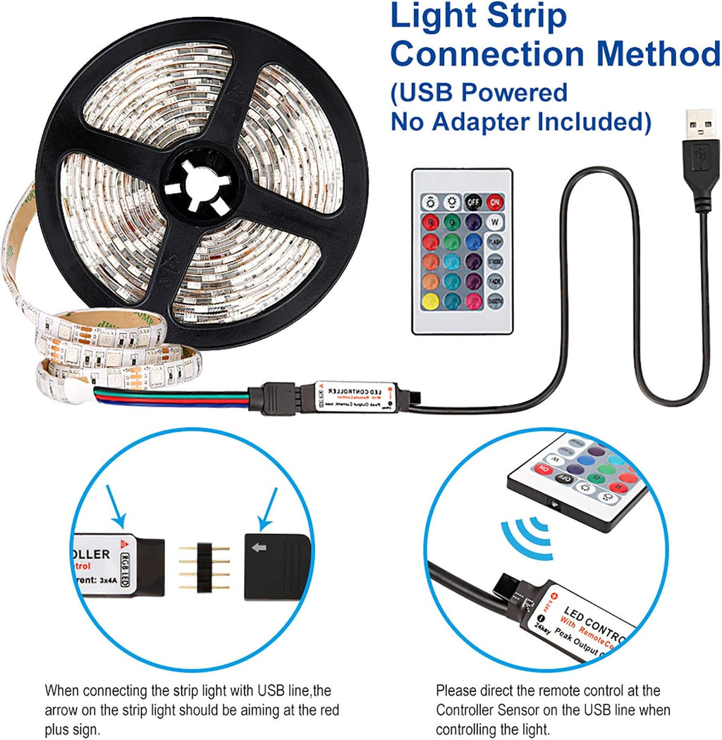 RGB LED Strip Lights 10FT