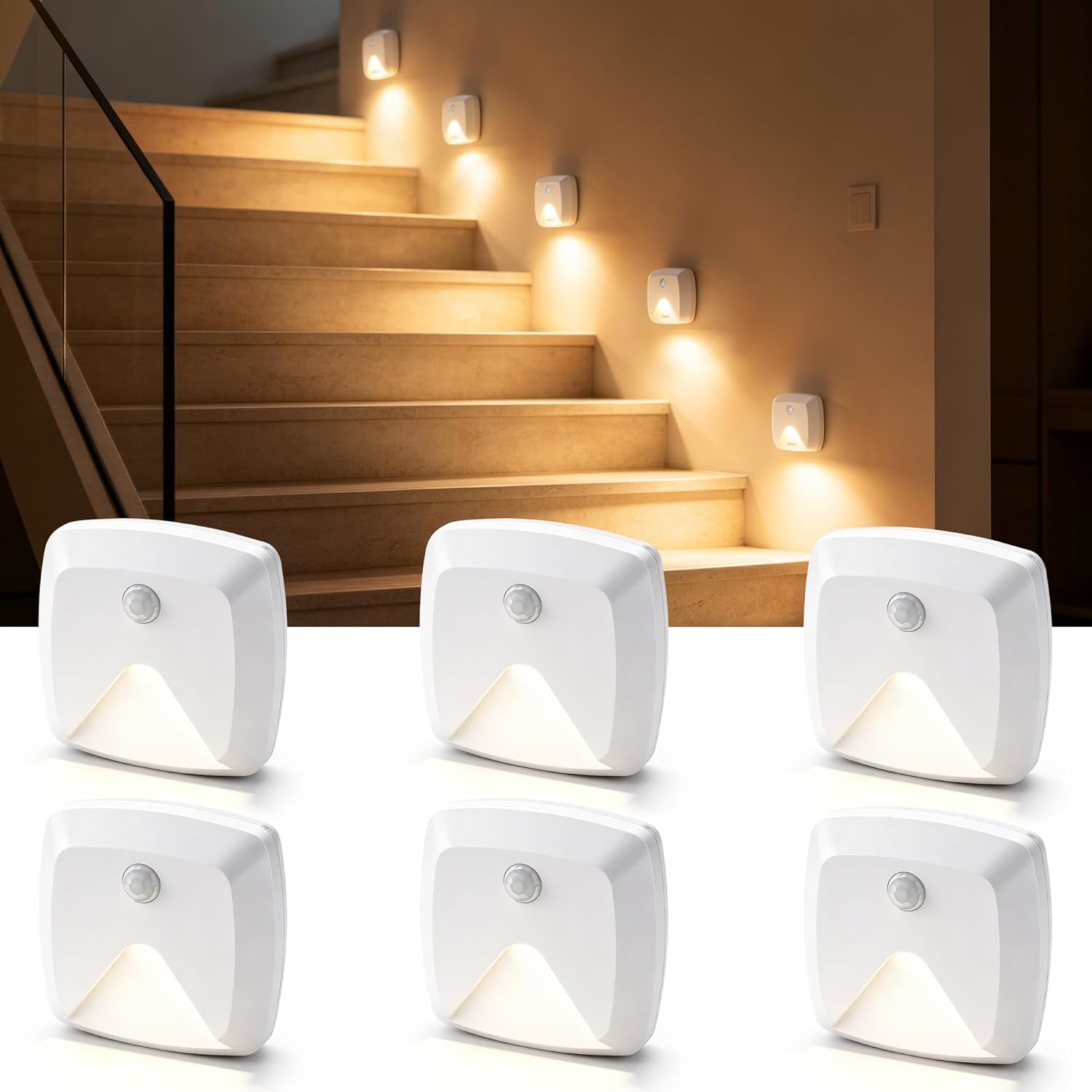 innofox Motion Sensor Night Lights (6-Pack)