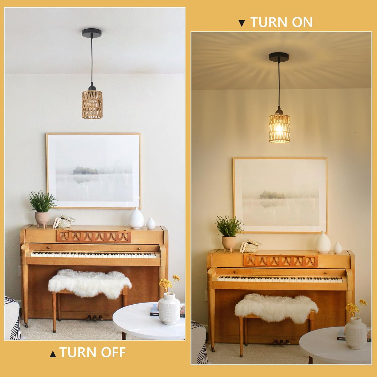 LAMSU Rattan Pendant Light