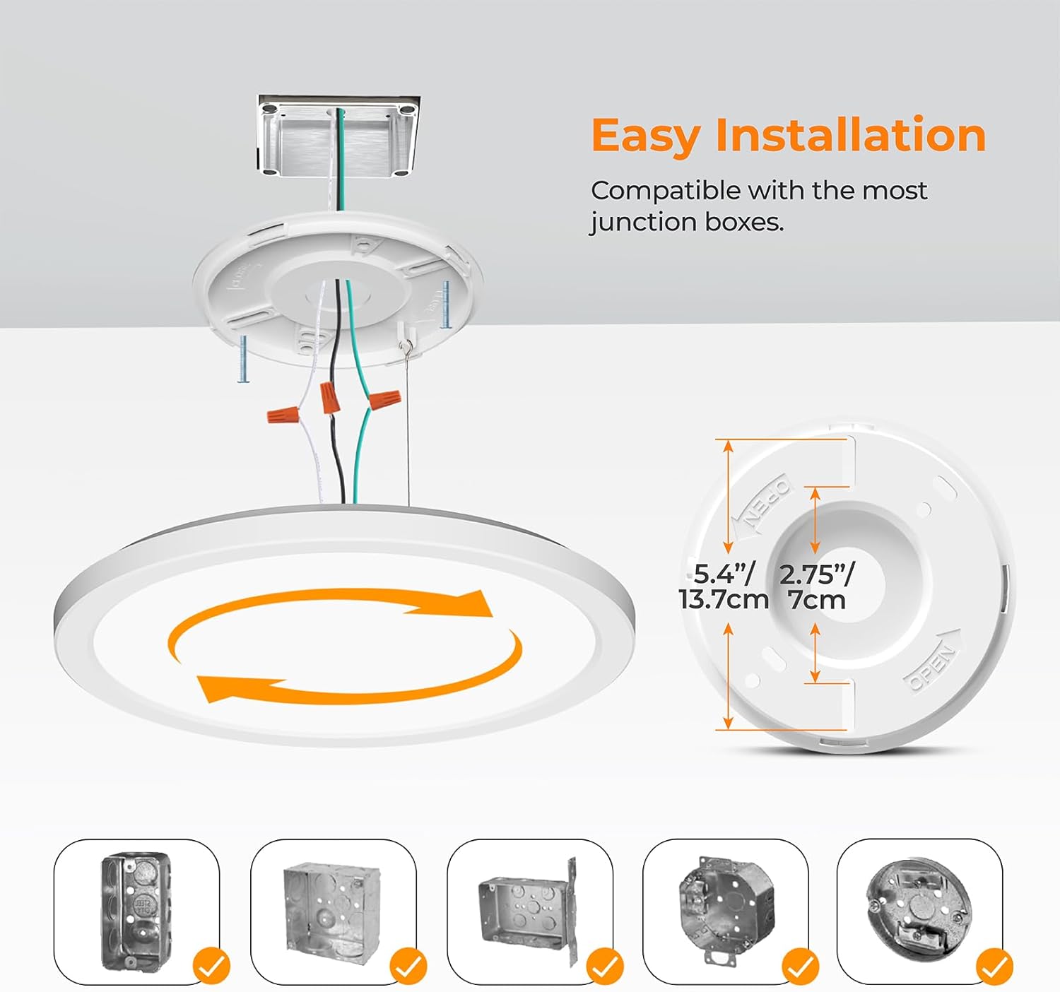 BLNAN LED Flush Mount Ceiling Light