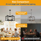 Adjustable Matte Black Chandelier