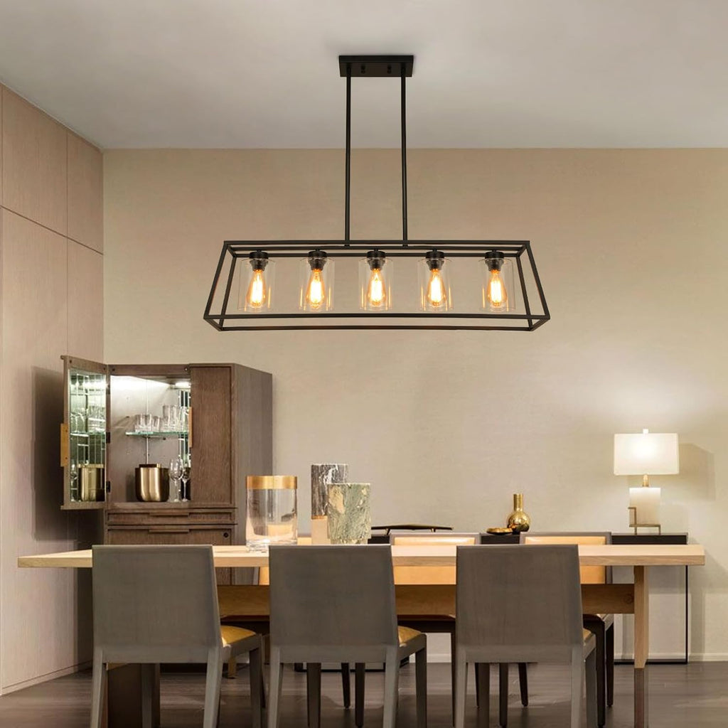 5-Light Farmhouse Kitchen Island Chandelier