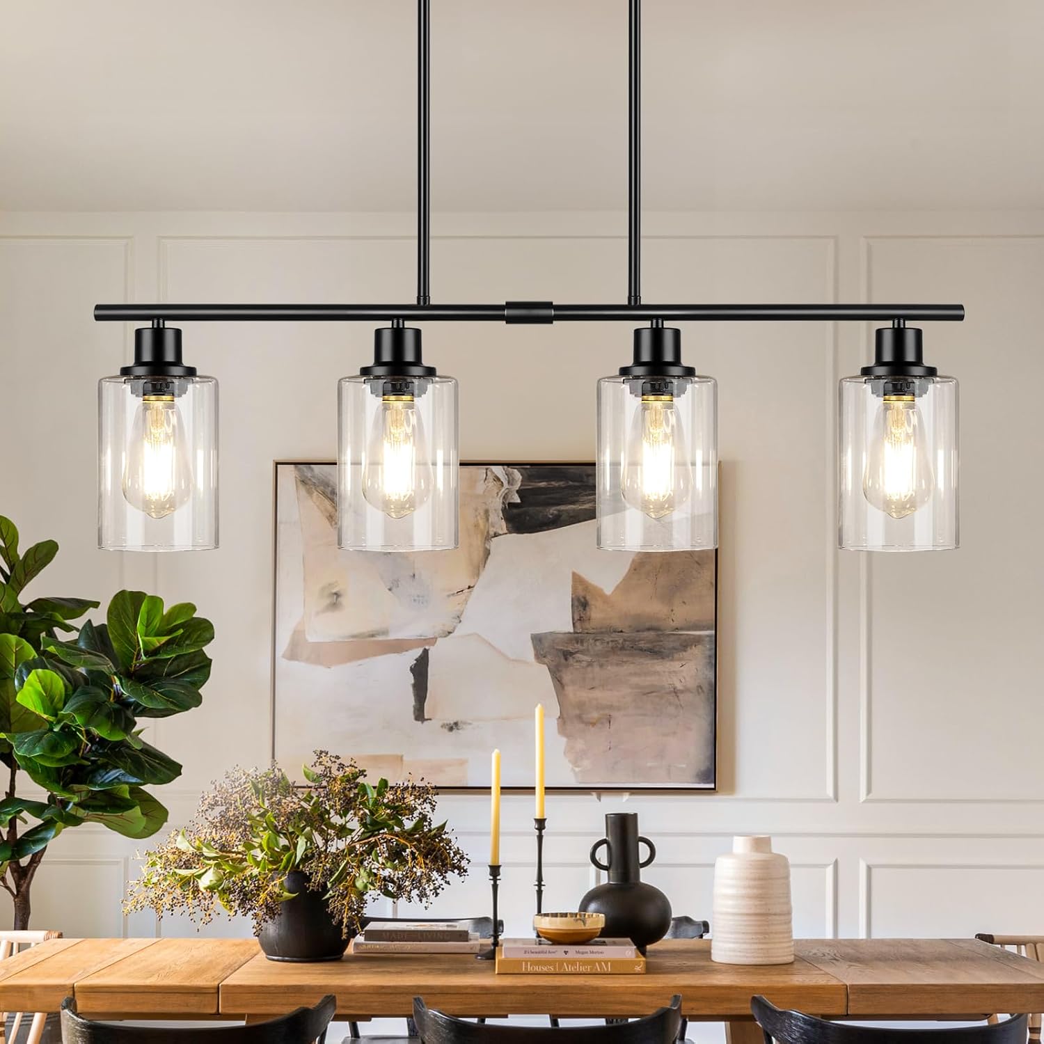 4-Light Farmhouse Kitchen Island Chandelier