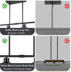 4-Light Farmhouse Kitchen Island Chandelier