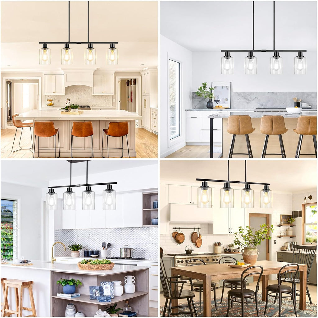 4-Light Farmhouse Kitchen Island Chandelier